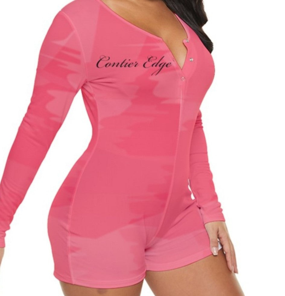 Long sleeves Jumpsuit for women in pink