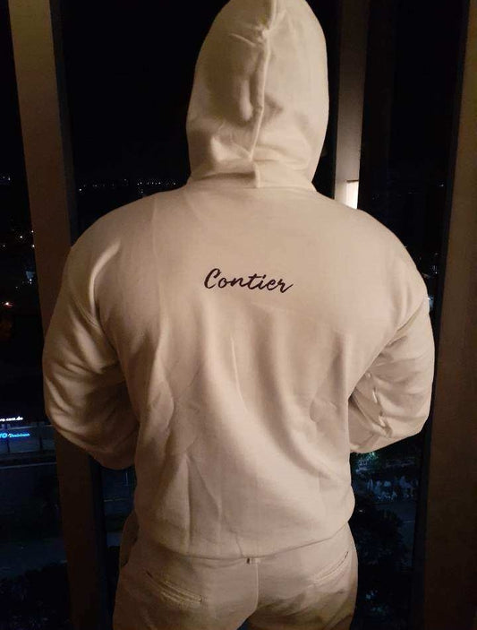 Contier Edge white hoody for men