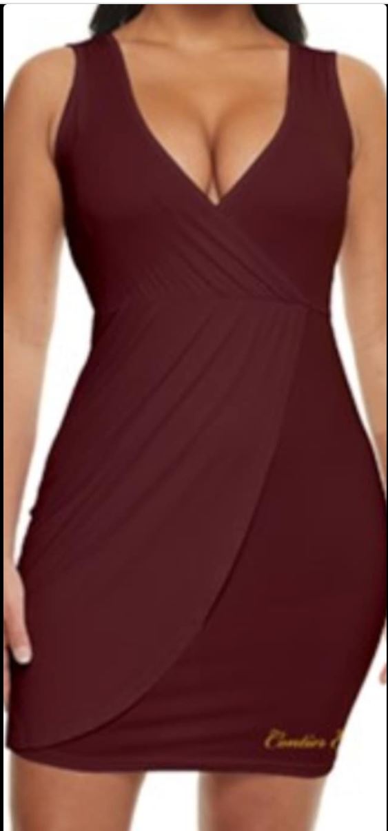 Contier Edge Sleeveless Red Dress